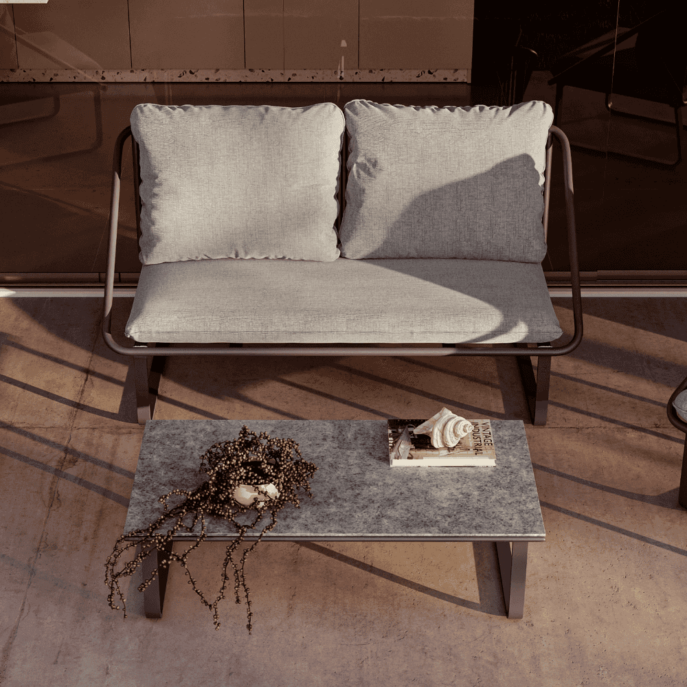 Solaris Collezione Ares, Divano da Giardino in Alluminio e Corde