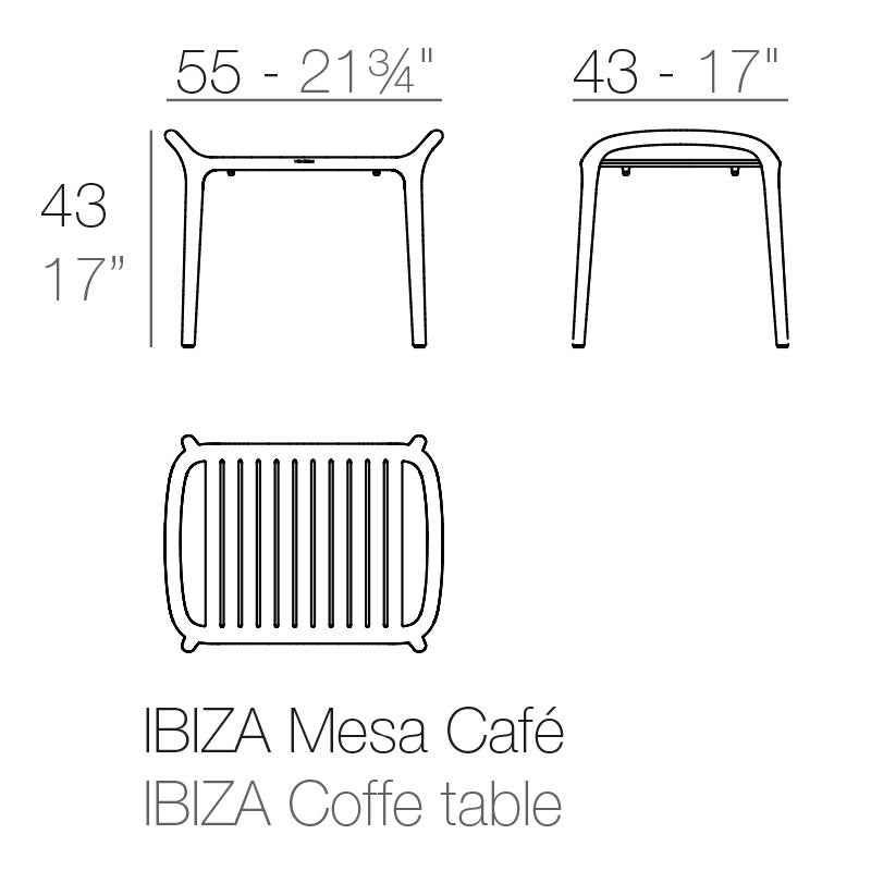 Vondom Ibiza, Tavolino da Caffè per Esterni dallo Stile Mediterraneo