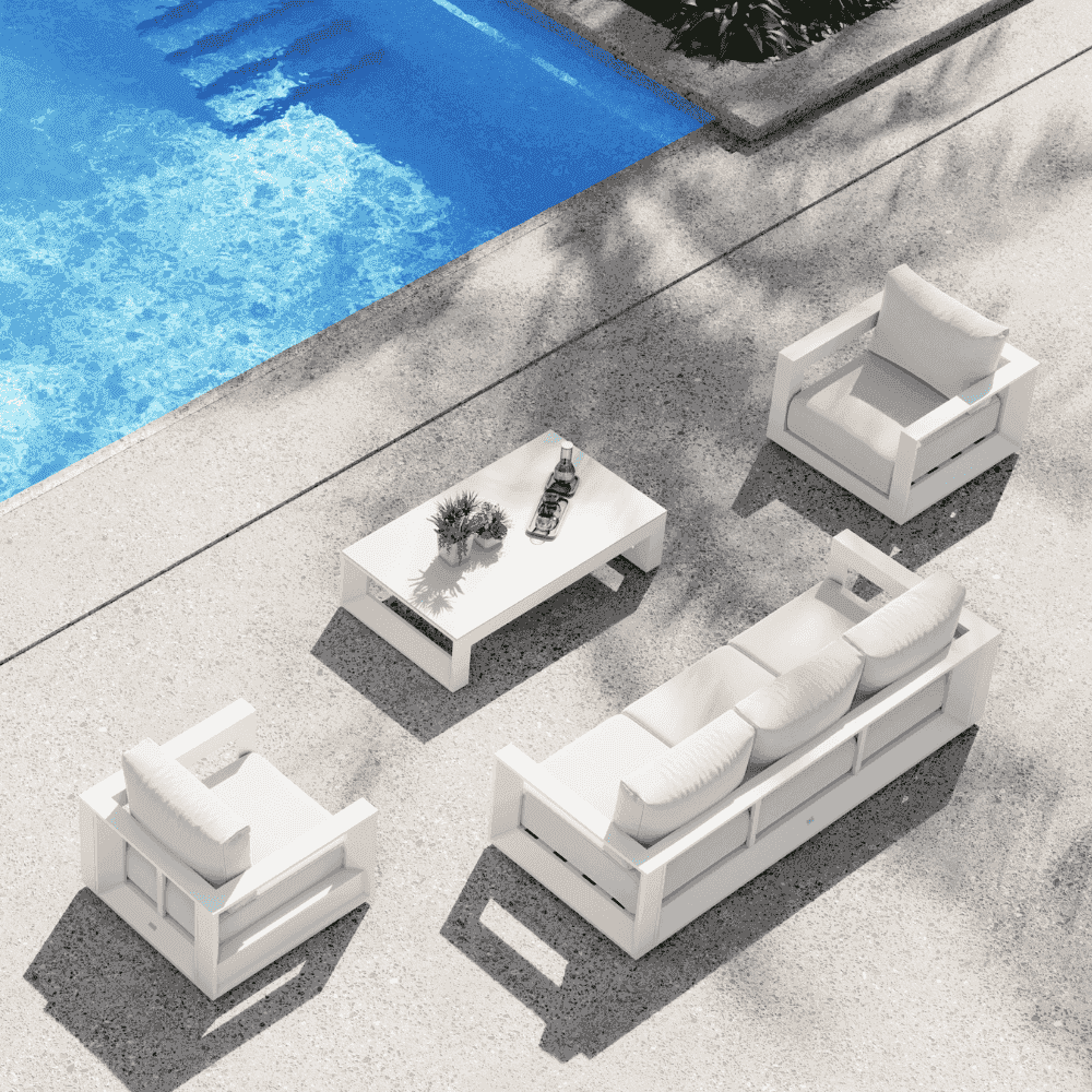 Solaris Kairos - Comodo ed Elegante Set Salotto Bianco da Giardino