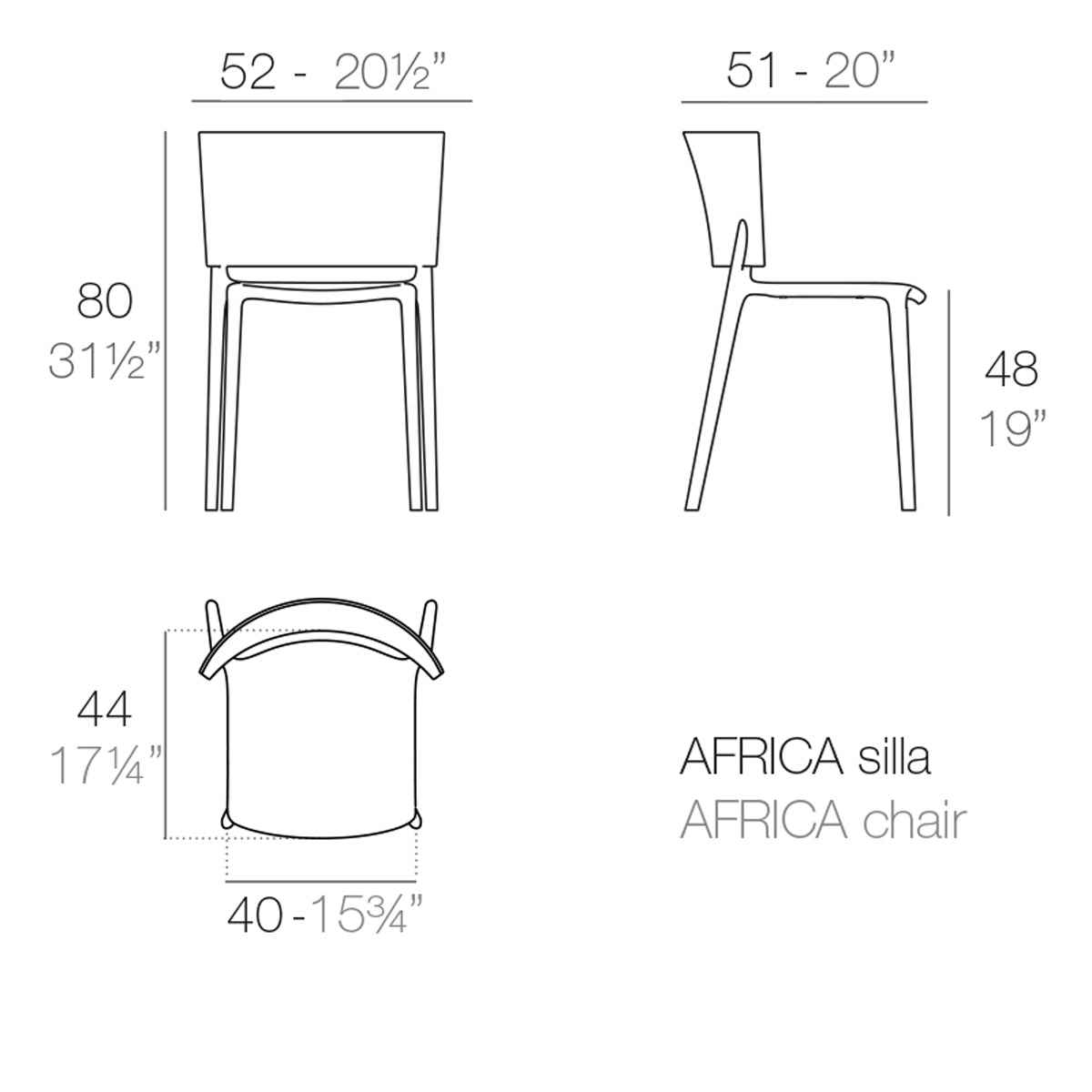 Vondom Africa Chair, Sedia di Design Disegnata da Eugeni Quitllet