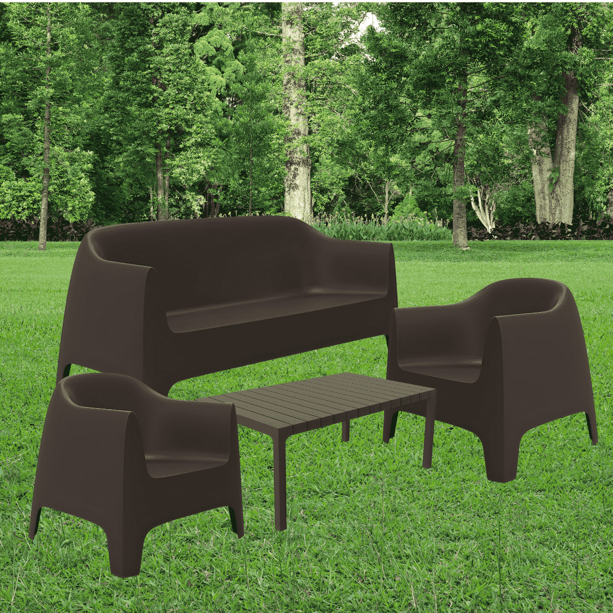 Set da Giardino di Design Marrone, in Outlet