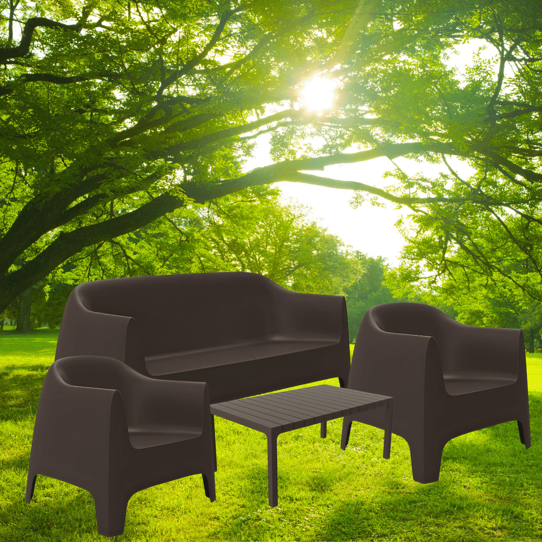 Set da Giardino di Design Marrone, in Outlet