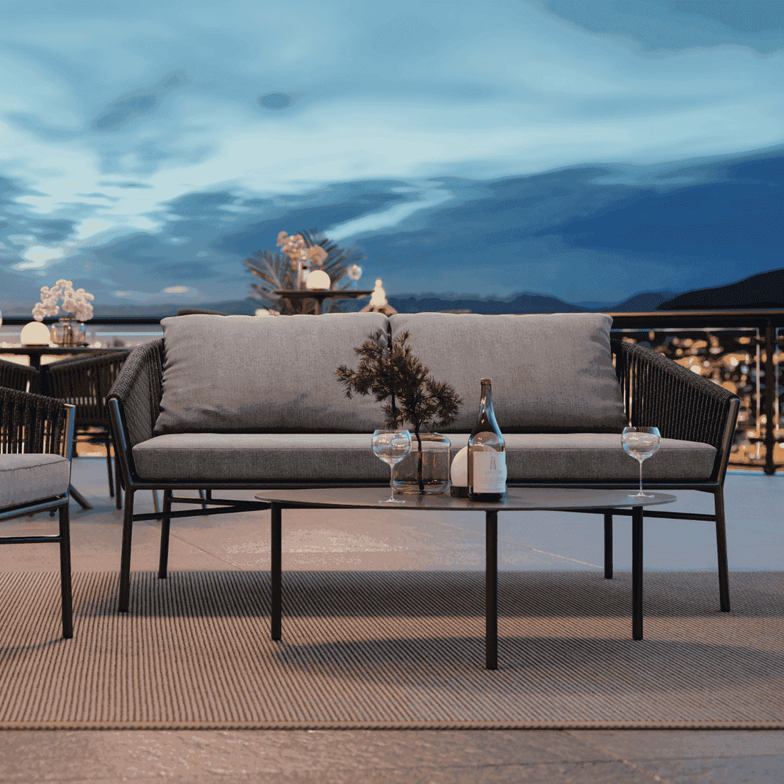 Solaris Ermes, Divano per Ambienti Esterni, Bianco o Antracite