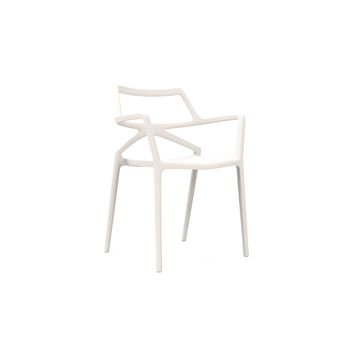 Vondom Delta Chair, Sedia Bianca di Design per Ambienti Esterni