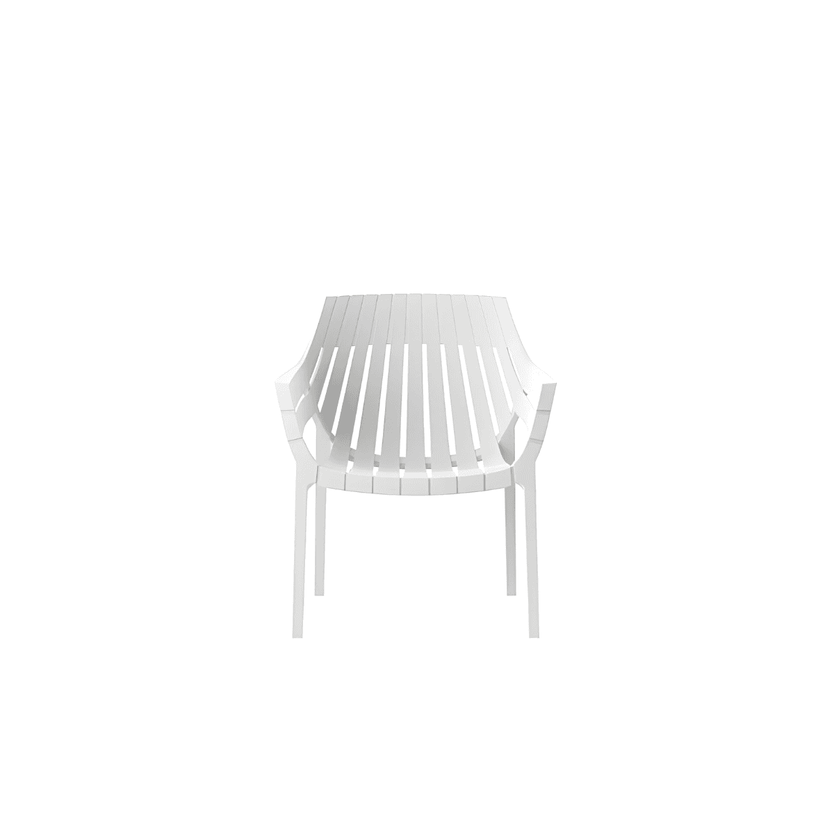 vondom spritz lounge chair poltrona da esterni bianca frontale