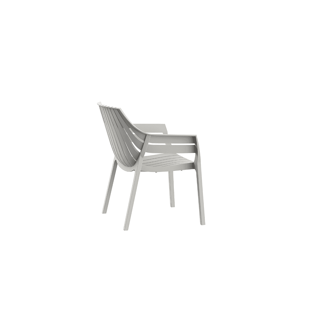 vondom spritz lounge chair poltrona da esterni grigia foto laterale