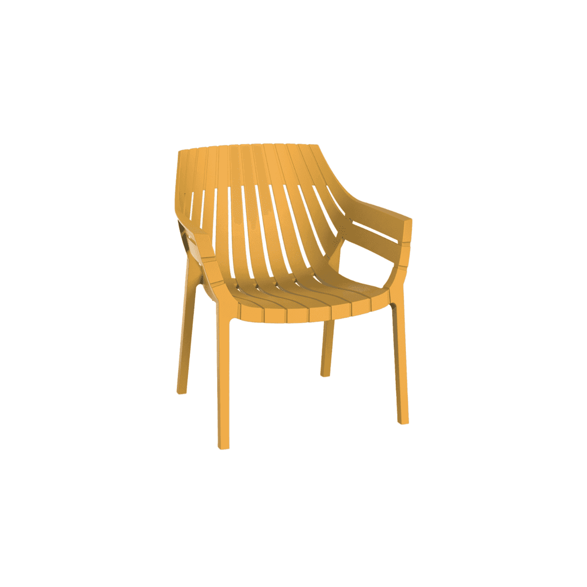 vondom spritz lounge chair poltrona da esterni mostarda
