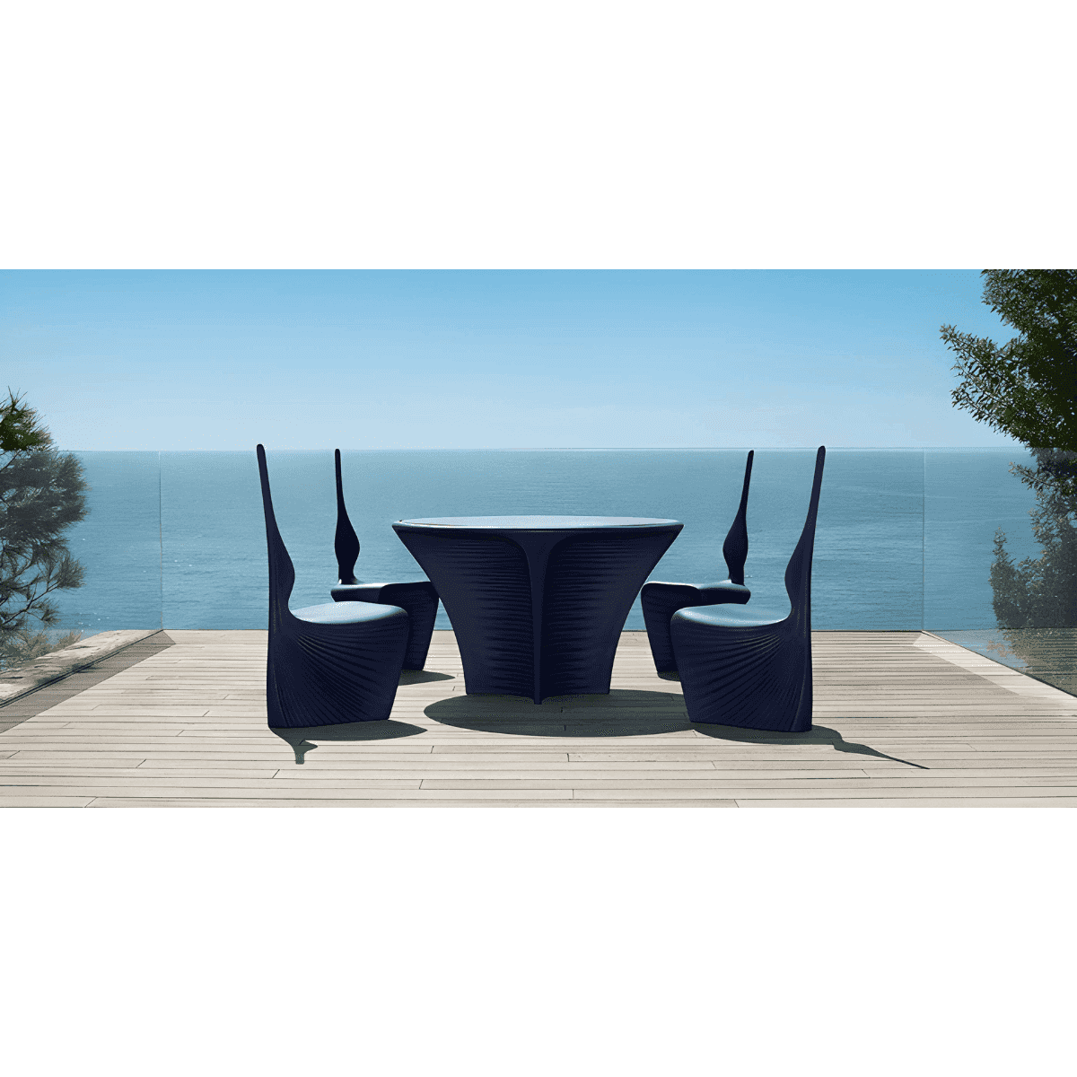 Vondom Biophilia, Tavolo da Giardino Rotondo di Design, Diversi Colori e Illuminazioni