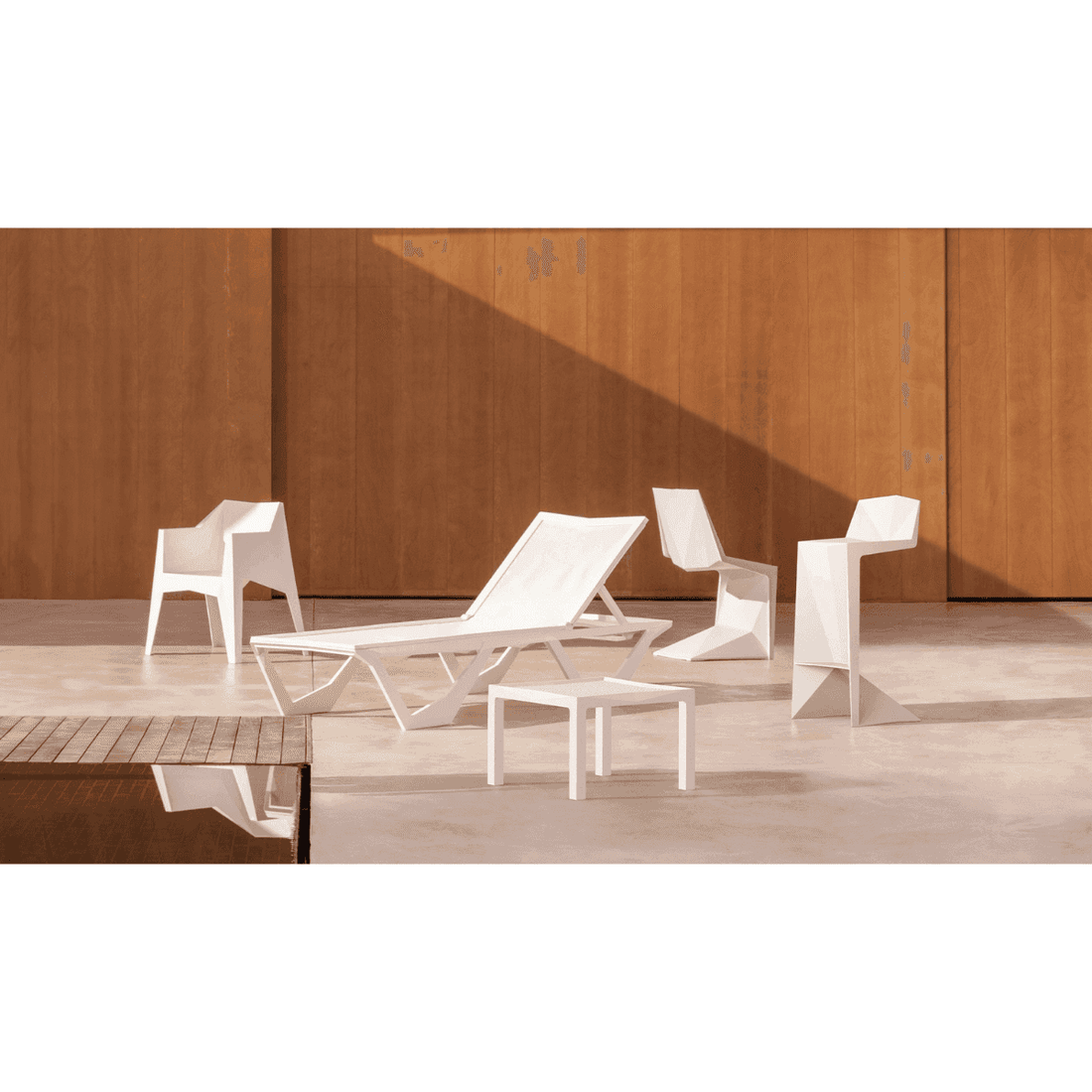 Vondom Voxel Side Table, Tavolino per Esterni di Design Progettato da Karim Rashid