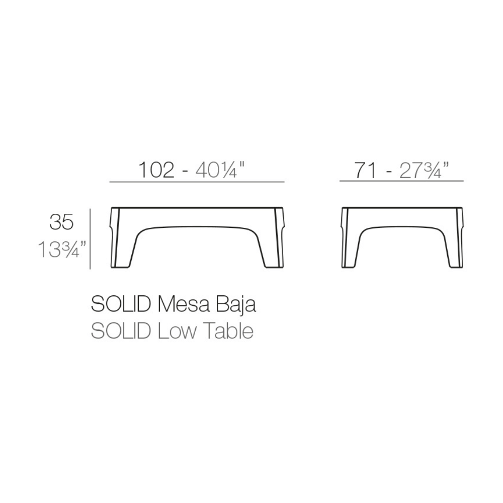 Vondom Solid Coffee Table, Tavolino da Caffè di Design