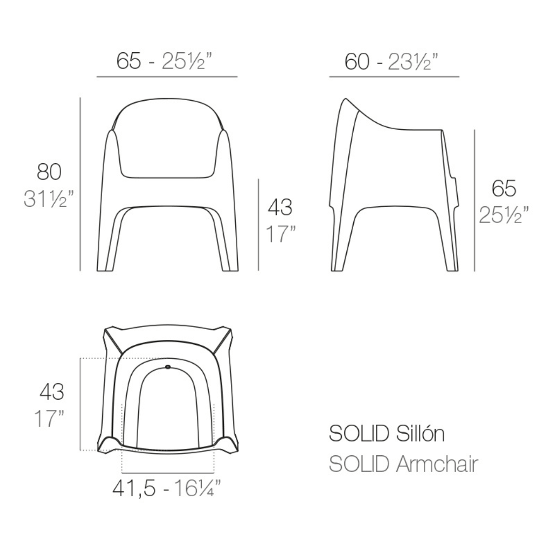 Vondom Solid Armchair, Poltrona Beige in Pronta Consegna di Stefano Giovannoni