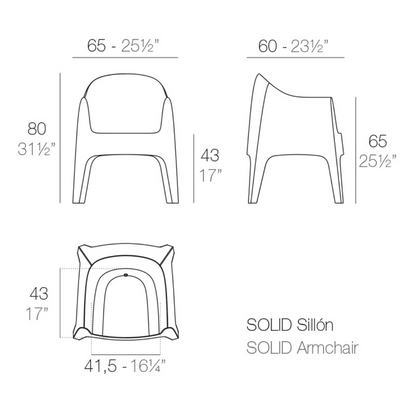 Vondom Solid Armchair, Poltrona Beige in Pronta Consegna di Stefano Giovannoni