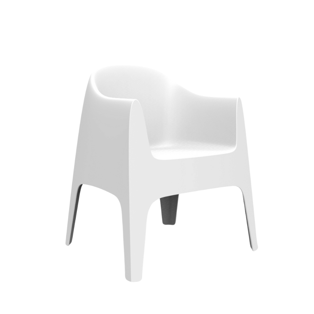 Vondom Solid Armchair, Poltroncina da Giardino Nera, Bianca e Beige di Stefano Giovannoni