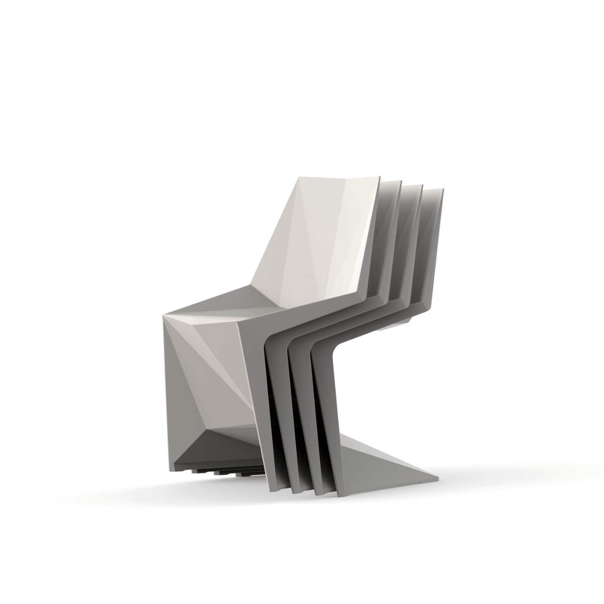 Vondom Voxel Chair, Sedia di Design Celeste da Interni ed Esterni