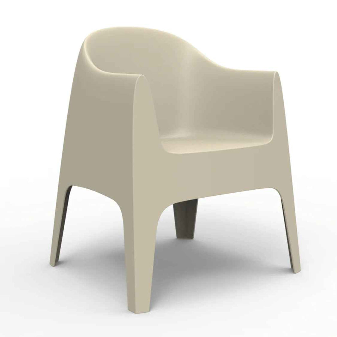 Poltrona vondom beige con sfondo bianco