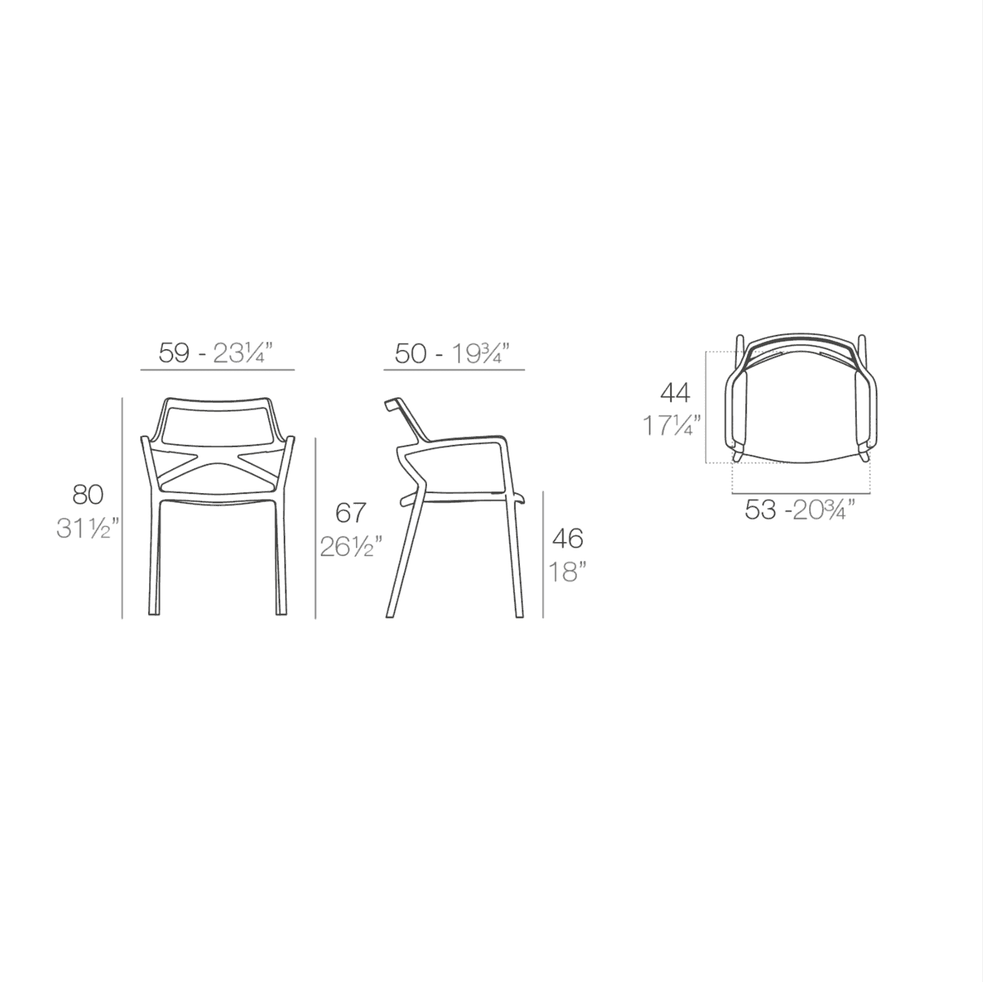 Vondom Delta Chair, Sedia da Giardino di Design per Esterni