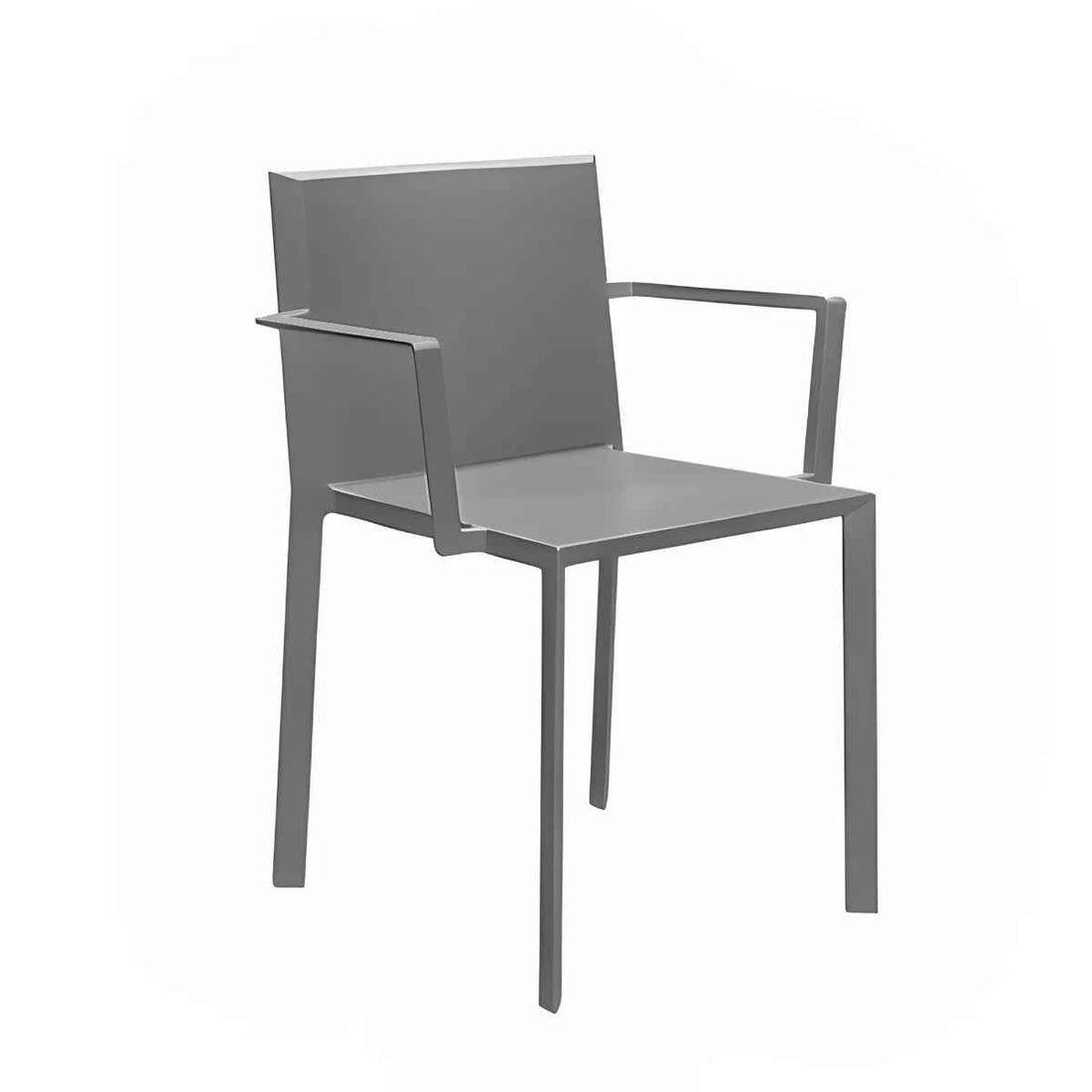 Sedia di design vondom ibiza con braccioli grigia