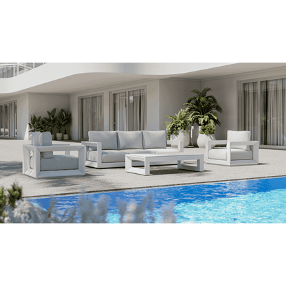 Solaris Kairos - Comodo ed Elegante Set Salotto Bianco da Giardino