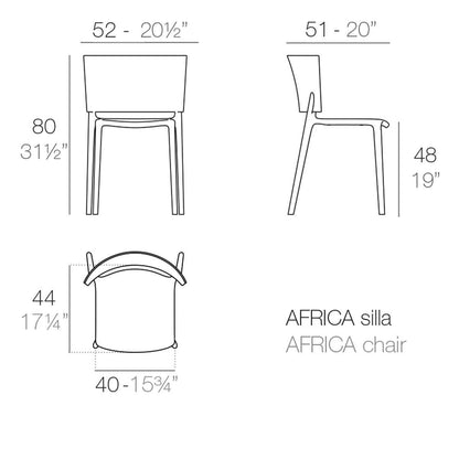 Vondom Africa Chair, Sedia di Design Disegnata da Eugeni Quitllet