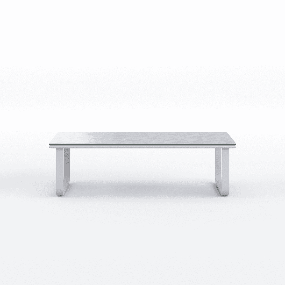Solaris Collezione Ares, Tavolino da Caffè in Alluminio e Vetro Temperato