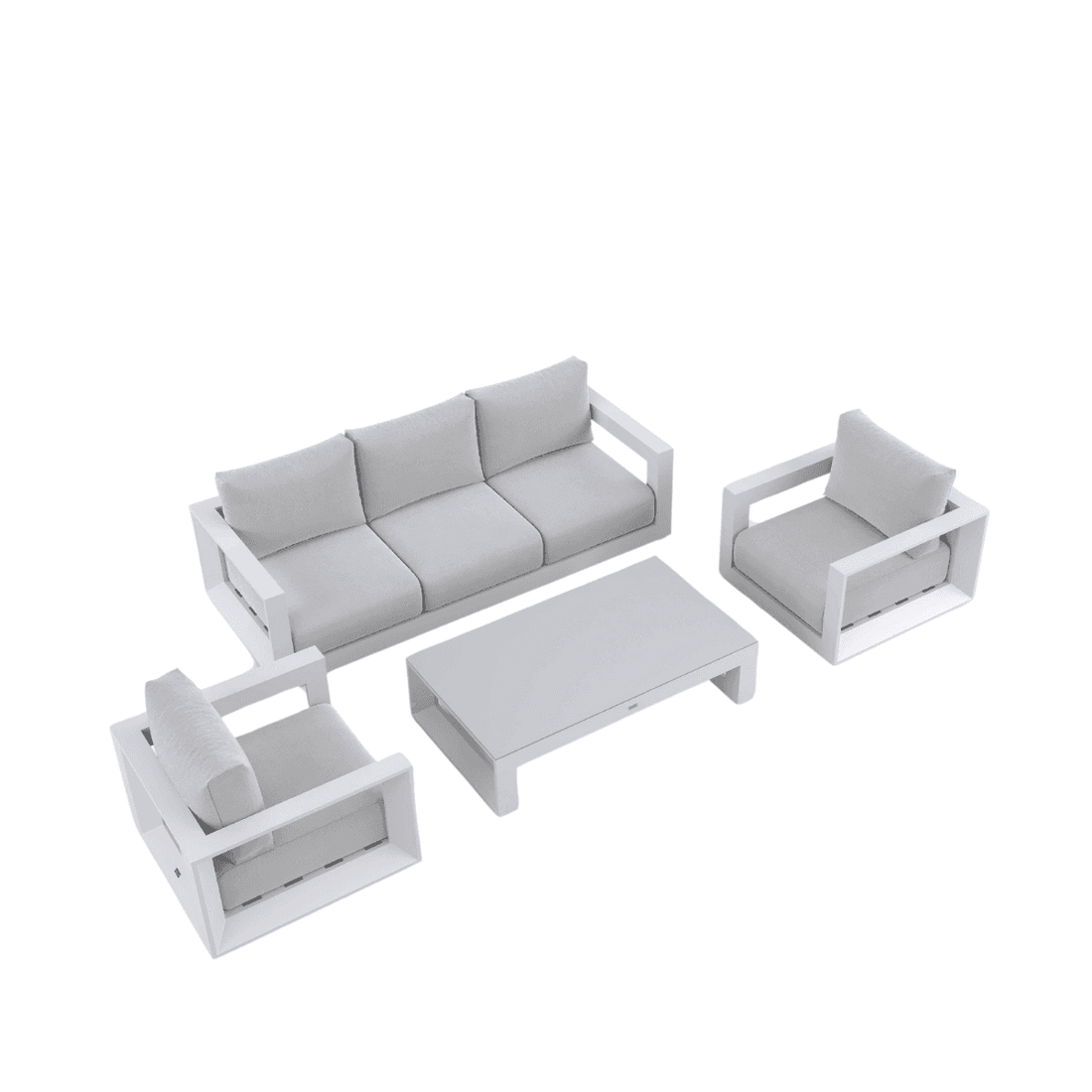 Solaris Kairos - Comodo ed Elegante Set Salotto Bianco da Giardino