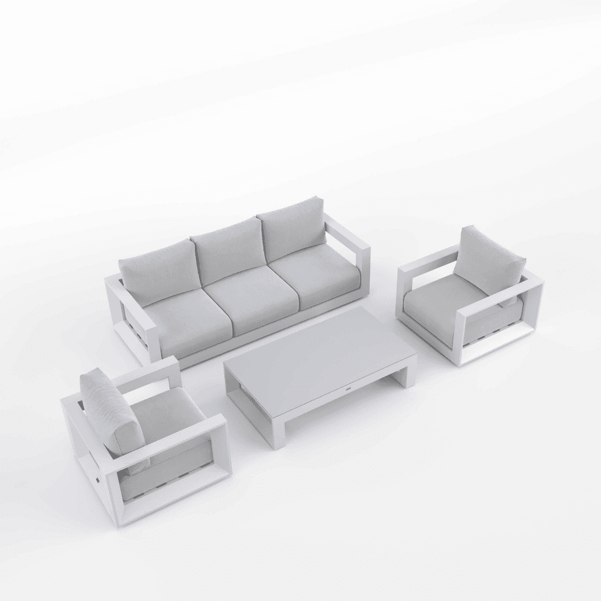 Solaris Kairos - Comodo ed Elegante Set Salotto Bianco da Giardino