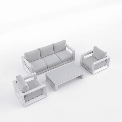 Solaris Kairos - Comodo ed Elegante Set Salotto Bianco da Giardino