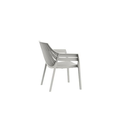 vondom spritz lounge chair poltrona da esterni grigia foto laterale