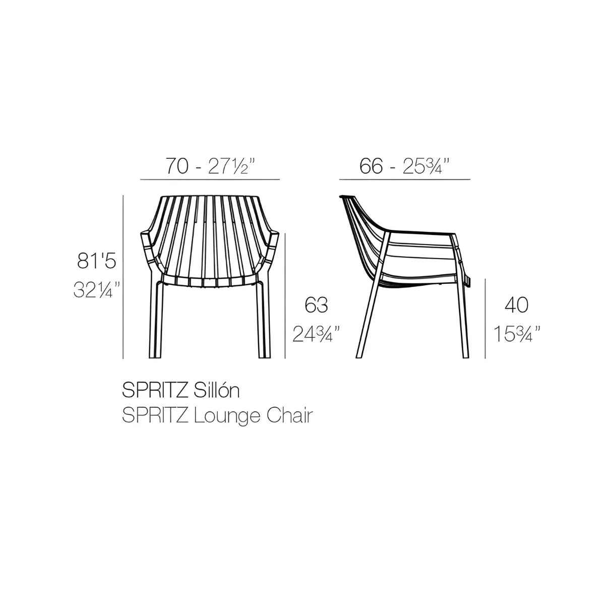 Vondom Spritz, Set da Giardino di Design Mostarda, in Pronta Consegna