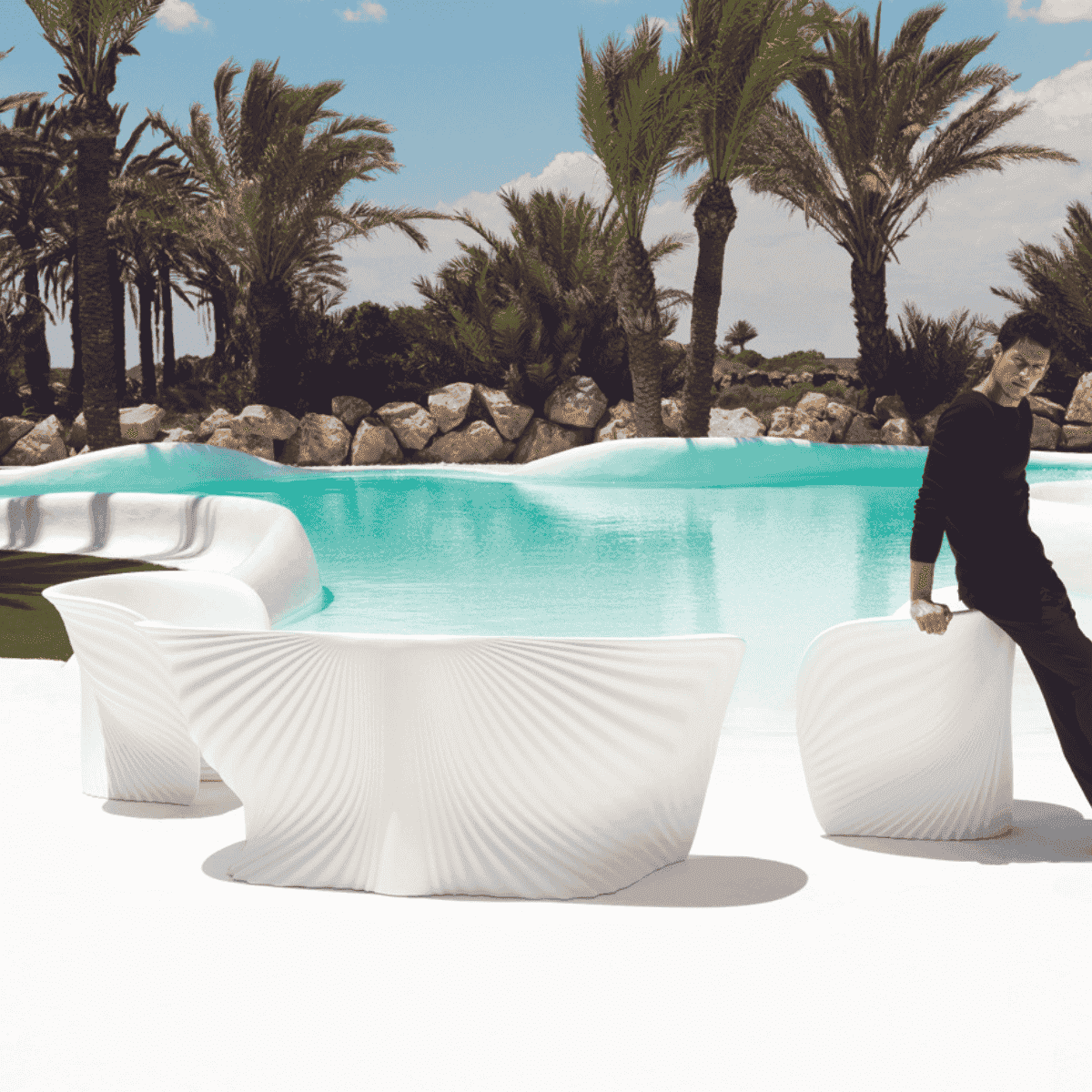Vondom Biophilia Sofa, Divano da Esterno di Design di Ross Lovegrove