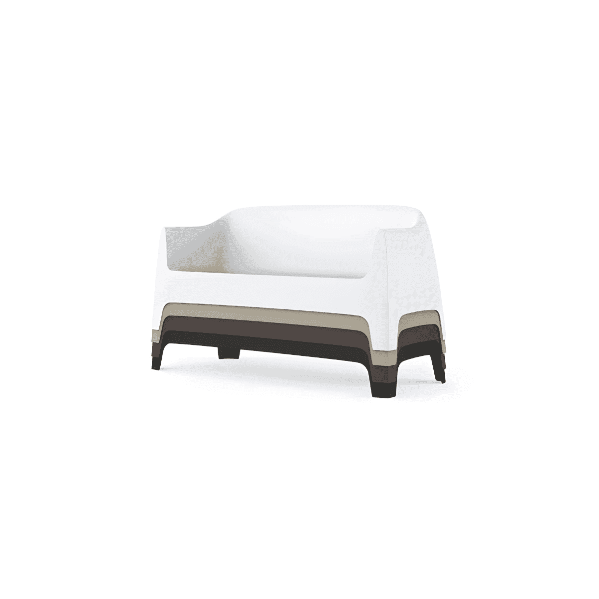 Vondom Solid Sofa - Divano da Giardino Impilabile | Design di Stefano Giovannoni